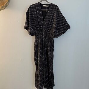 Marie Oliver Black and White Textured Venus Caftan